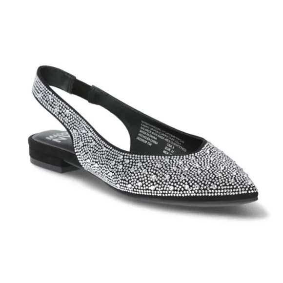 NWT Madden NYC Blingy Slingback Flat Shoes, Manmade Crystals, Comfort Insole - Picture 5 of 5
